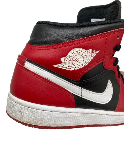 NIKE（ナイキ）NIKE (ナイキ) AIR JORDAN 1 MID レッド×ブラック サイズ:27cmの古着・服飾アイテム