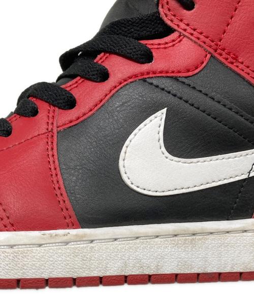 NIKE（ナイキ）NIKE (ナイキ) AIR JORDAN 1 MID レッド×ブラック サイズ:27cmの古着・服飾アイテム