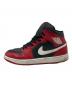 NIKE (ナイキ) AIR JORDAN 1 MID レッド×ブラック サイズ:27cm：6000円
