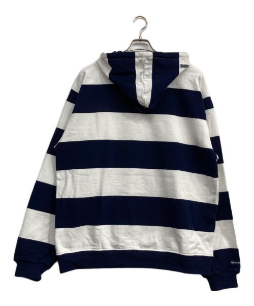 BARBARIAN（バーバリアン）BARBARIAN (バーバリアン) ボーダーパーカー ホワイト×ネイビー サイズ:XXLの古着・服飾アイテム