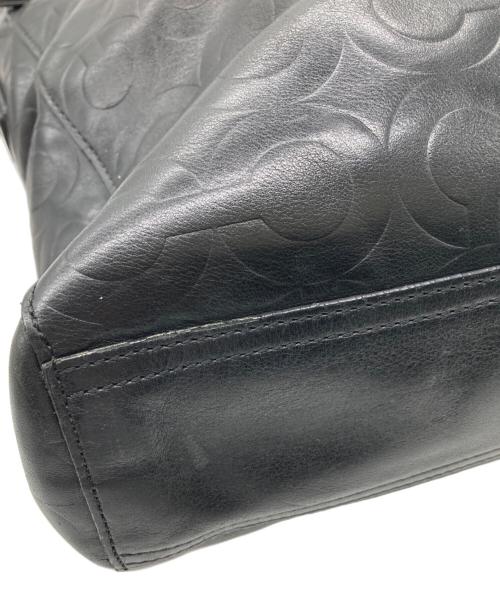 COACH（コーチ）COACH (コーチ) Op Art Leather Business Tote ブラックの古着・服飾アイテム
