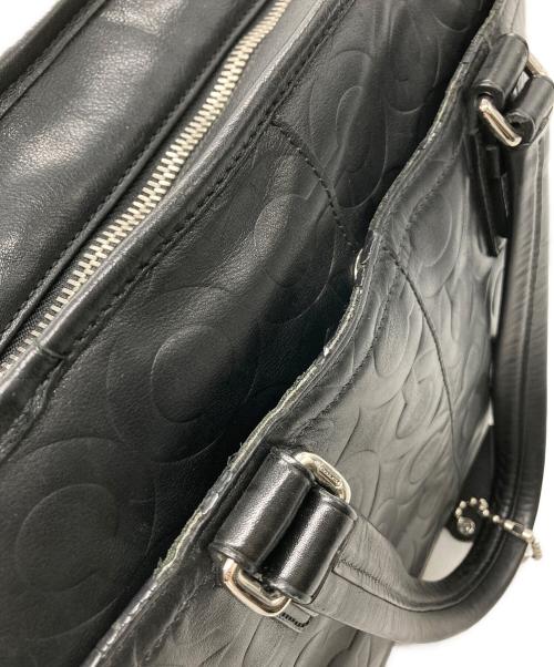 COACH（コーチ）COACH (コーチ) Op Art Leather Business Tote ブラックの古着・服飾アイテム