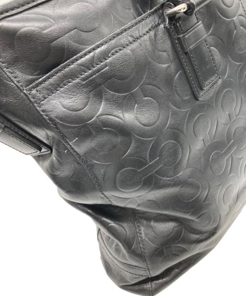 COACH（コーチ）COACH (コーチ) Op Art Leather Business Tote ブラックの古着・服飾アイテム