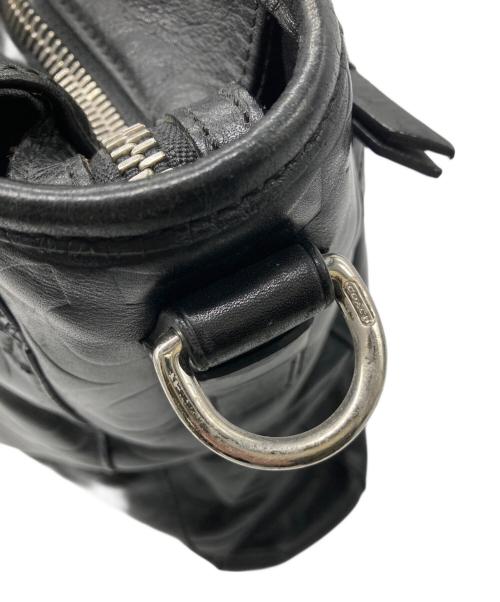 COACH（コーチ）COACH (コーチ) Op Art Leather Business Tote ブラックの古着・服飾アイテム
