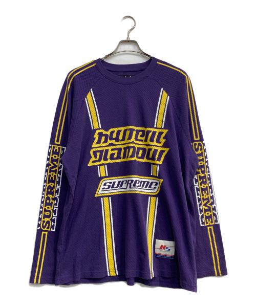 SUPREME（シュプリーム）Supreme (シュプリーム) Hysteric Glamour (ヒステリックグラマー) Mesh Long Sleeve Top パープル サイズ:Lの古着・服飾アイテム