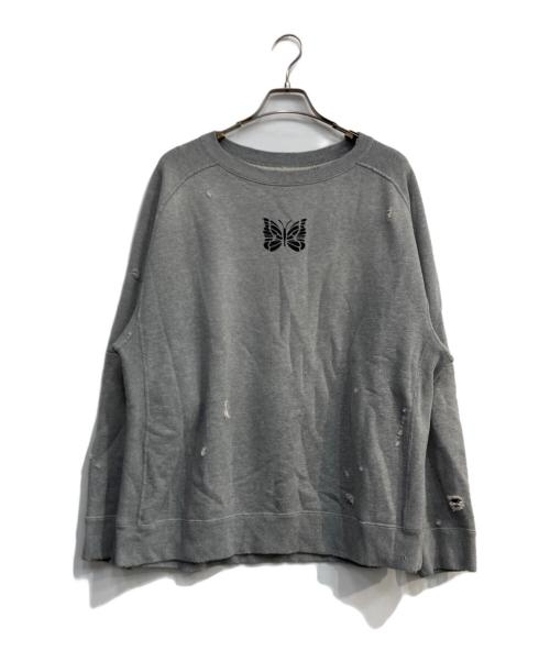 Needles（ニードルズ）Needles (ニードルズ) DECONSTRUCTED SWEATSHIRT グレー サイズ:Ⅼの古着・服飾アイテム