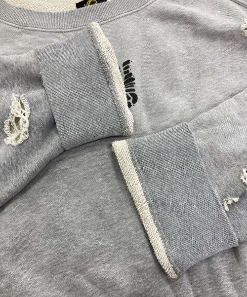 Needles（ニードルズ）Needles (ニードルズ) DECONSTRUCTED SWEATSHIRT グレー サイズ:Ⅼの古着・服飾アイテム