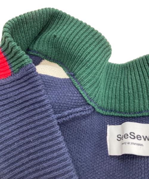 seesew（シーソー）SeeSew (シーソー) SKA CARDIGAN ネイビー サイズ:Lの古着・服飾アイテム