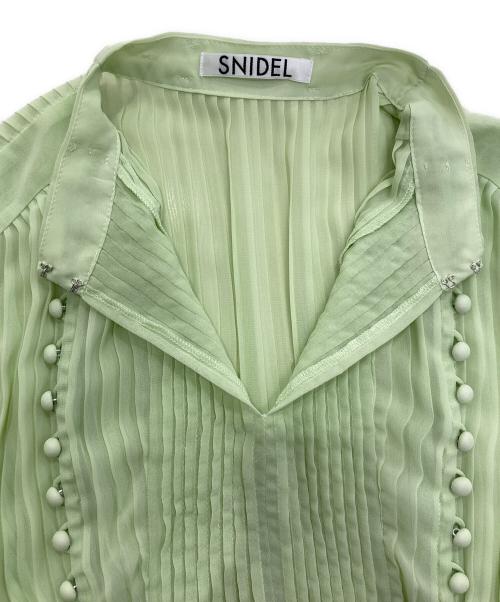 Snidel（スナイデル）Snidel (スナイデル) プリーツプリントワンピ グリーン サイズ:00の古着・服飾アイテム