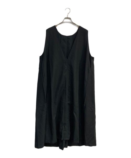 nest Robe（ネストローブ）nest Robe (ネストローブ) ディープVネックノースリーブドレス ブラック サイズ:FREEの古着・服飾アイテム