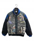 CHALLENGERチャレンジャー）の古着「80'S PRINTED JACKET -Sticker-」｜グレー×ブルー
