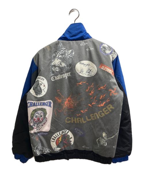 CHALLENGER（チャレンジャー）CHALLENGER (チャレンジャー) 80'S PRINTED JACKET -Sticker- グレー×ブルー サイズ:Mの古着・服飾アイテム