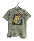 Hanesヘインズ）の古着「プリントTシャツ」｜グリーン