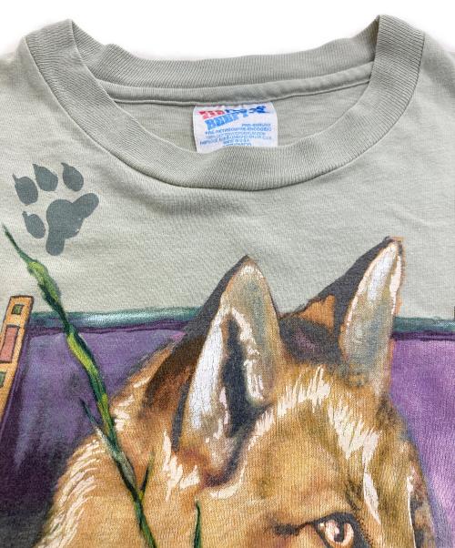 Hanes（ヘインズ）Hanes (ヘインズ) プリントTシャツ グリーン サイズ:Sの古着・服飾アイテム