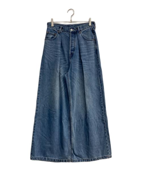 Whim Gazette（ウィムガゼット）Whim Gazette (ウィムガゼット) デニムタックパンツ インディゴ サイズ:38の古着・服飾アイテム