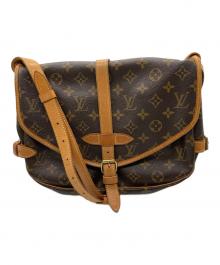 LOUIS VUITTON（ルイ ヴィトン）の古着「ショルダーバッグ　モノグラム　ソミュール30」｜ブラウン