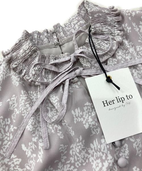 HER LIP TO（ハーリップトゥ）Her lip to (ハーリップトゥ) Winter Floral Long-sleeve Dress ローズペタル サイズ:Ⅿの古着・服飾アイテム