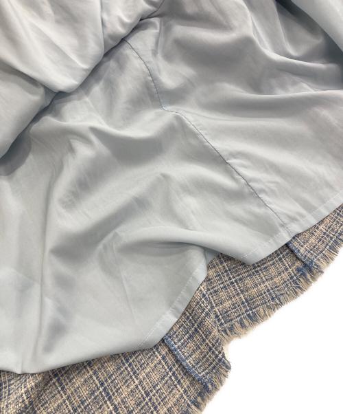 HER LIP TO（ハーリップトゥ）HER LIP TO (ハーリップトゥ) Classic Tweed Belted Dress ブルー サイズ:Ⅿの古着・服飾アイテム