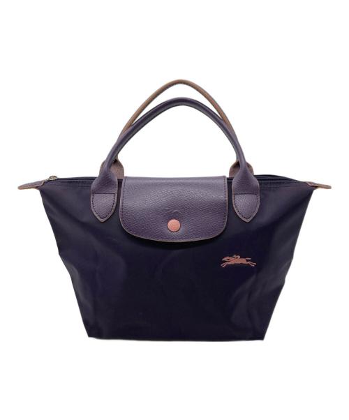 LONGCHAMP（ロンシャン）LONGCHAMP (ロンシャン) プリアージュクラブハンドバッグ パープルの古着・服飾アイテム