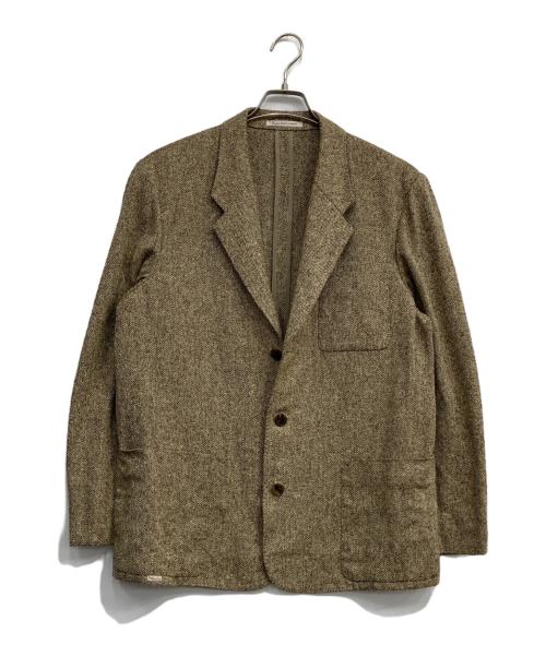 PAPAS（パパス）PAPAS (パパス) シルクテーラードジャケット ブラウン サイズ:Sの古着・服飾アイテム