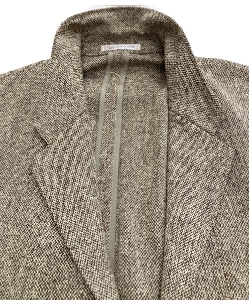 PAPAS（パパス）PAPAS (パパス) シルクテーラードジャケット ブラウン サイズ:Sの古着・服飾アイテム