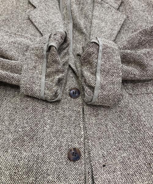 PAPAS（パパス）PAPAS (パパス) シルクテーラードジャケット ブラウン サイズ:Sの古着・服飾アイテム