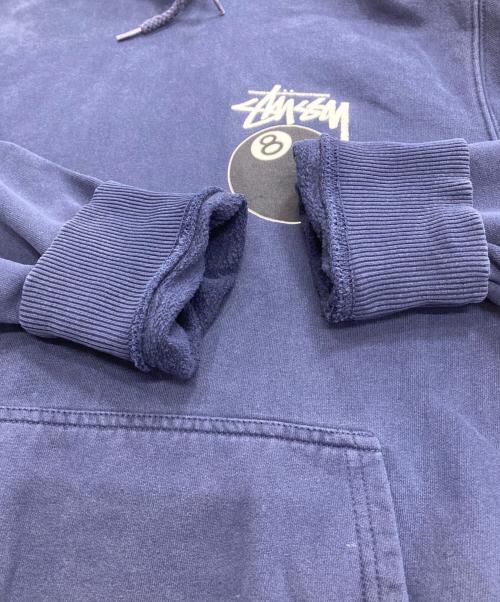 stussy（ステューシー）stussy (ステューシー) 8ボールプリントプルオーバーパーカー ネイビー サイズ:Sの古着・服飾アイテム