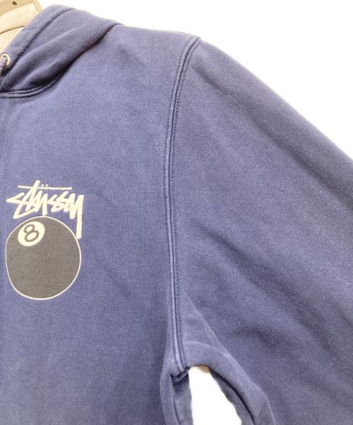 stussy（ステューシー）stussy (ステューシー) 8ボールプリントプルオーバーパーカー ネイビー サイズ:Sの古着・服飾アイテム