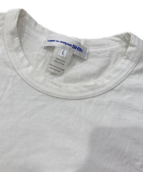 COMME des GARCONS SHIRT（コムデギャルソンシャツ）COMME des GARCONS SHIRT (コムデギャルソンシャツ) プリントTシャツ ホワイト サイズ:Lの古着・服飾アイテム