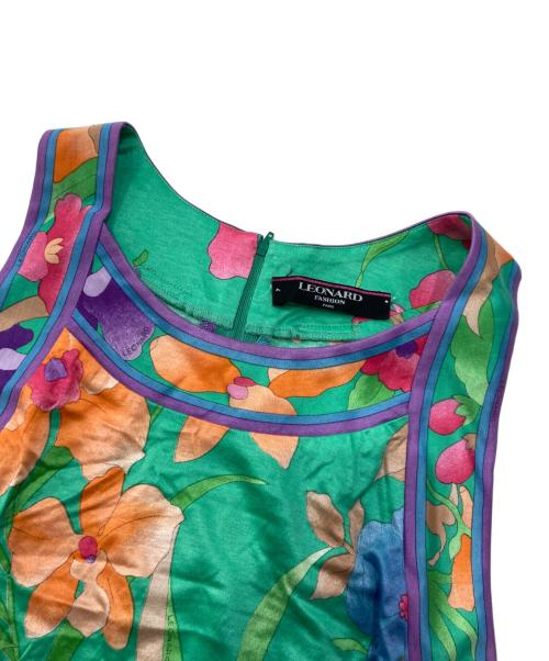 LEONARD FASHION（レオナールファッション）LEONARD FASHION (レオナールファッション) フローラルセットアップ グリーン サイズ:Ⅼの古着・服飾アイテム