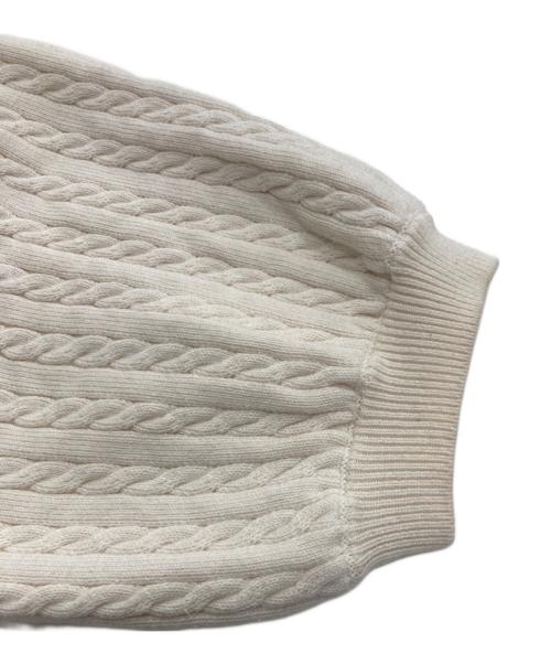 HER LIP TO（ハーリップトゥ）Her lip to (ハーリップトゥ) Puff Sleeve Cable Knit Dress アイボリー サイズ:Mの古着・服飾アイテム