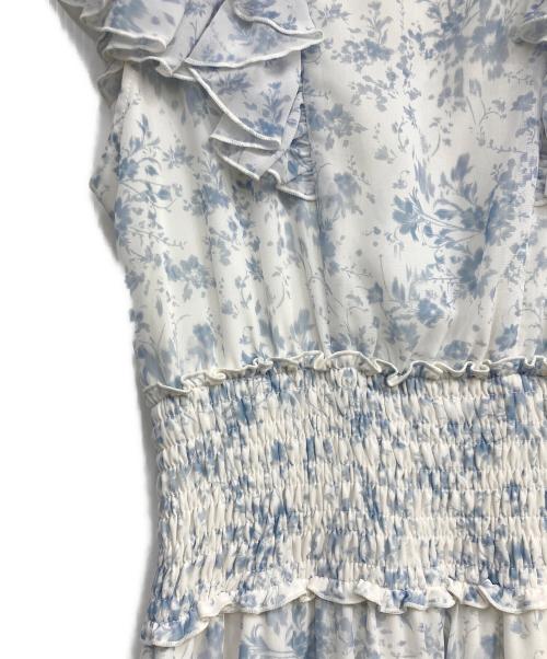 Snidel（スナイデル）Snidel (スナイデル) Sustainaプリーツフリルワンピース ブルーの古着・服飾アイテム