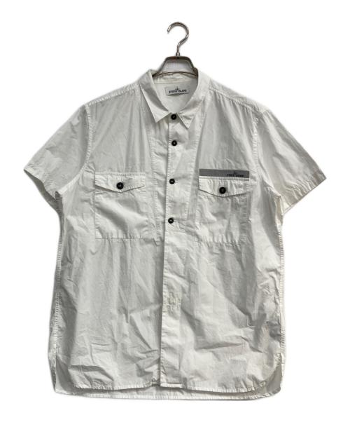 STONE ISLAND（ストーンアイランド）STONE ISLAND (ストーンアイランド) S/S MILITALY SHIRT ホワイト サイズ:XXLの古着・服飾アイテム