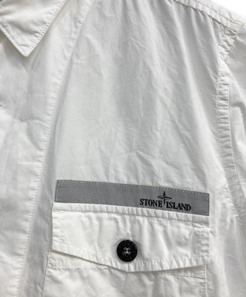 STONE ISLAND（ストーンアイランド）STONE ISLAND (ストーンアイランド) S/S MILITALY SHIRT ホワイト サイズ:XXLの古着・服飾アイテム