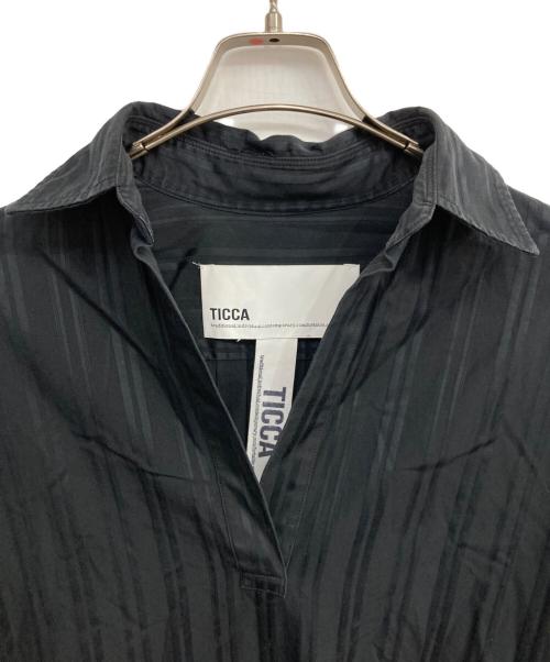 ticca（ティッカ）TICCA (ティッカ) スキッパーシャツワンピース ネイビー サイズ:FREEの古着・服飾アイテム