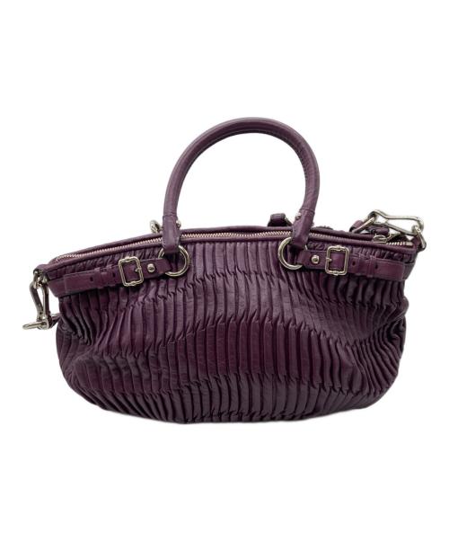 COACH（コーチ）COACH (コーチ) マディソンギャザード2WAYバッグ パープルの古着・服飾アイテム