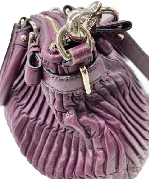 COACH（コーチ）COACH (コーチ) マディソンギャザード2WAYバッグ パープルの古着・服飾アイテム