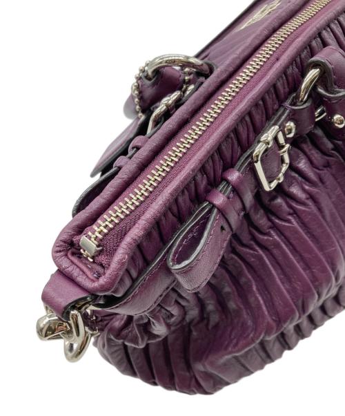 COACH（コーチ）COACH (コーチ) マディソンギャザード2WAYバッグ パープルの古着・服飾アイテム