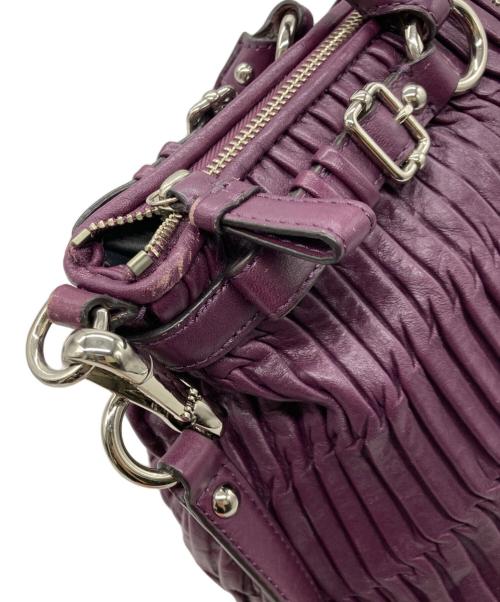 COACH（コーチ）COACH (コーチ) マディソンギャザード2WAYバッグ パープルの古着・服飾アイテム