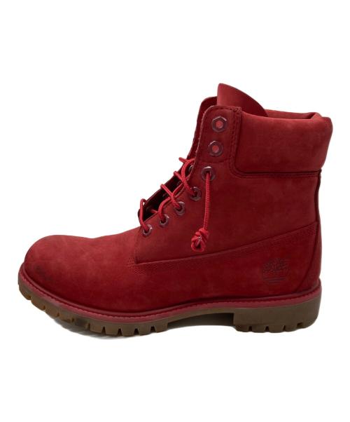Timberland（ティンバーランド）Timberland (ティンバーランド) 6インチプレミアム スエードレースアップ ブーツ レッド サイズ:8 1/2の古着・服飾アイテム