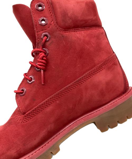 Timberland（ティンバーランド）Timberland (ティンバーランド) 6インチプレミアム スエードレースアップ ブーツ レッド サイズ:8 1/2の古着・服飾アイテム