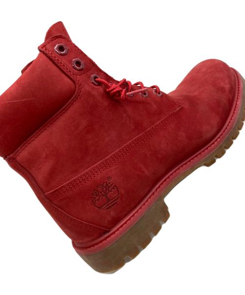 Timberland（ティンバーランド）Timberland (ティンバーランド) 6インチプレミアム スエードレースアップ ブーツ レッド サイズ:8 1/2の古着・服飾アイテム