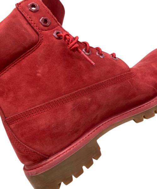 Timberland（ティンバーランド）Timberland (ティンバーランド) 6インチプレミアム スエードレースアップ ブーツ レッド サイズ:8 1/2の古着・服飾アイテム