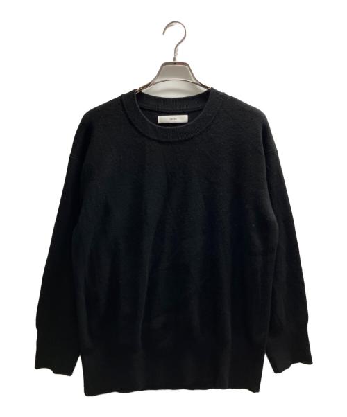 deres（デレス）deres (デレス) back line crew neck sweater ブラック サイズ:Freeの古着・服飾アイテム