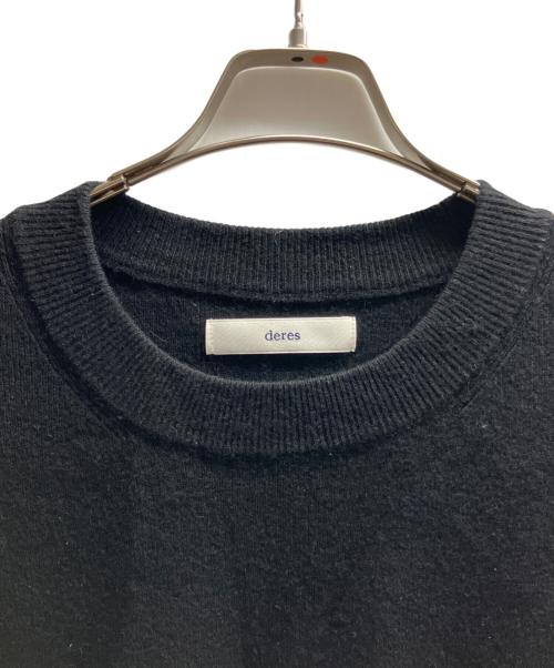 deres（デレス）deres (デレス) back line crew neck sweater ブラック サイズ:Freeの古着・服飾アイテム