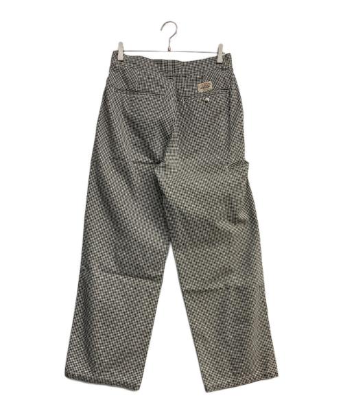 stussy（ステューシー）stussy (ステューシー) CHINO WORK PANT ホワイト×ブラック サイズ:28の古着・服飾アイテム
