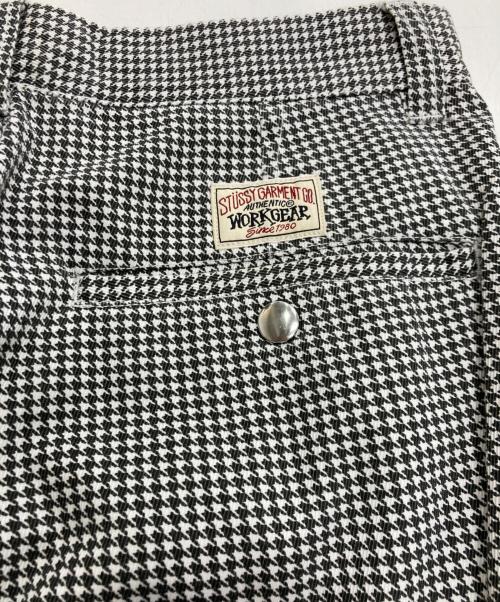 stussy（ステューシー）stussy (ステューシー) CHINO WORK PANT ホワイト×ブラック サイズ:28の古着・服飾アイテム
