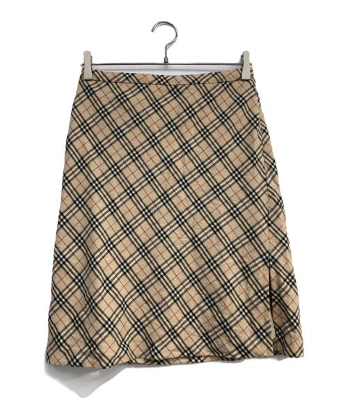 BURBERRY BLUE LABEL（バーバリー ブルー レーベル）BURBERRY BLUE LABEL (バーバリー ブルー レーベル) ノバチェックウールスカート ベージュ サイズ:38の古着・服飾アイテム