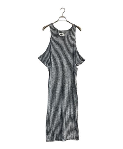 MM6 Maison Margiela（エムエムシックスメゾンマルジェラ）MM6 Maison Margiela (エムエムシックスメゾンマルジェラ) 変形ワンピース ブルー サイズ:1の古着・服飾アイテム