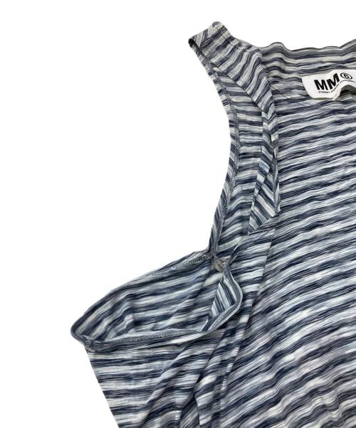 MM6 Maison Margiela（エムエムシックスメゾンマルジェラ）MM6 Maison Margiela (エムエムシックスメゾンマルジェラ) 変形ワンピース ブルー サイズ:1の古着・服飾アイテム